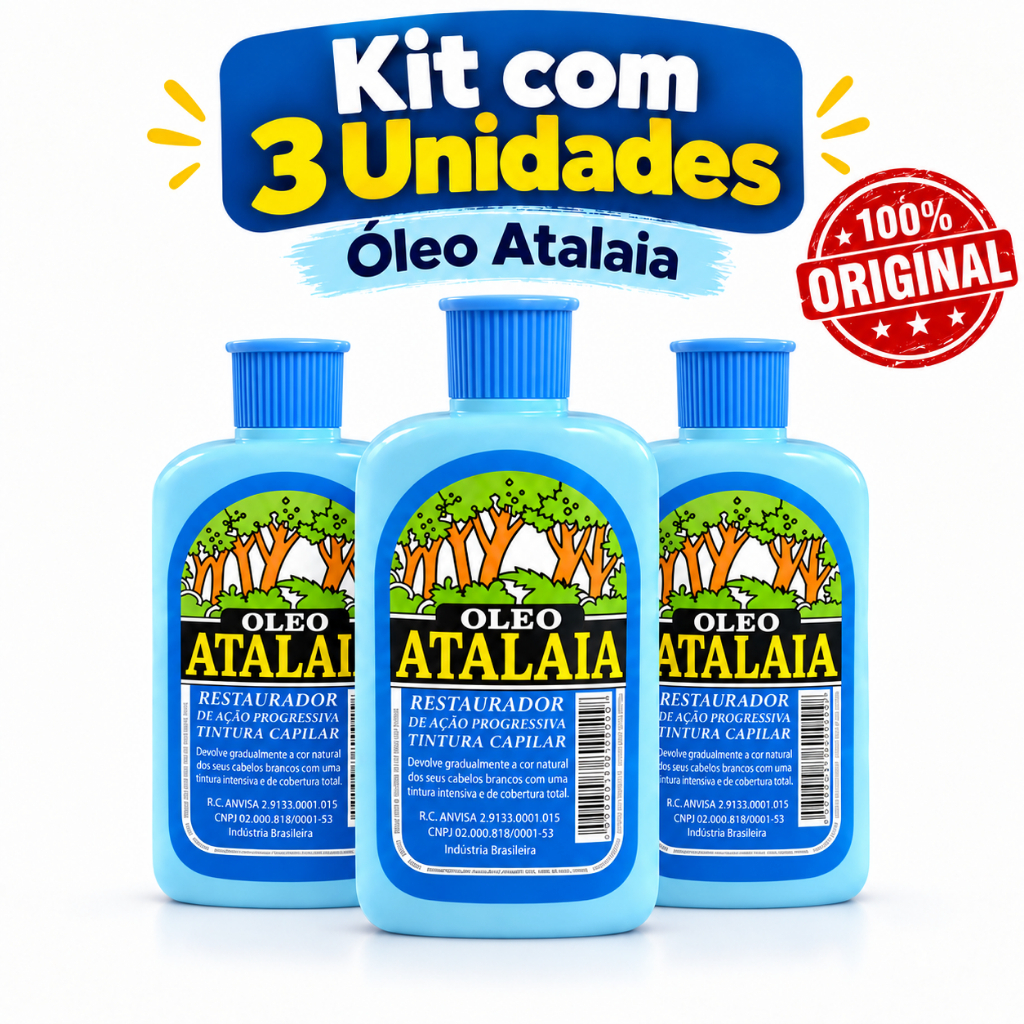 Kit 3 Óleo Atalaia 120ml Restaurador da Cor do Cabelo