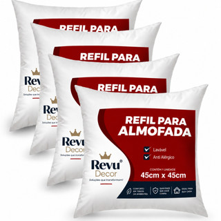 Kit 4 Almofadas 45x45cm Decorativas Macias e Confortáveis para Sofá Cama Sala
