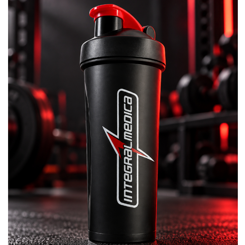 Coqueteleira Integralmédica 600ml Preta | Shaker Academia Whey Creatina Pré Treino