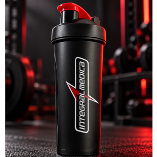 Coqueteleira Integralmédica 600ml Preta | Shaker Academia Whey Creatina Pré Treino