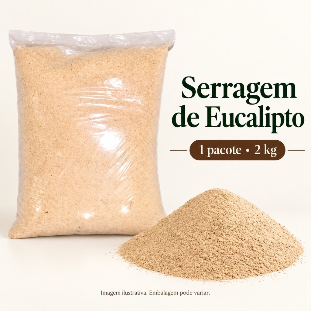 2 Kg Serragem Pó Serra Madeira Defumador Eucalipto Pássaros