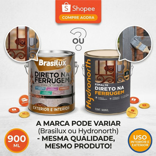 Tinta Direto na Ferrugem Esmalte Sintetico Para Portão Enferrujado 900ml Brasilux/Similar…