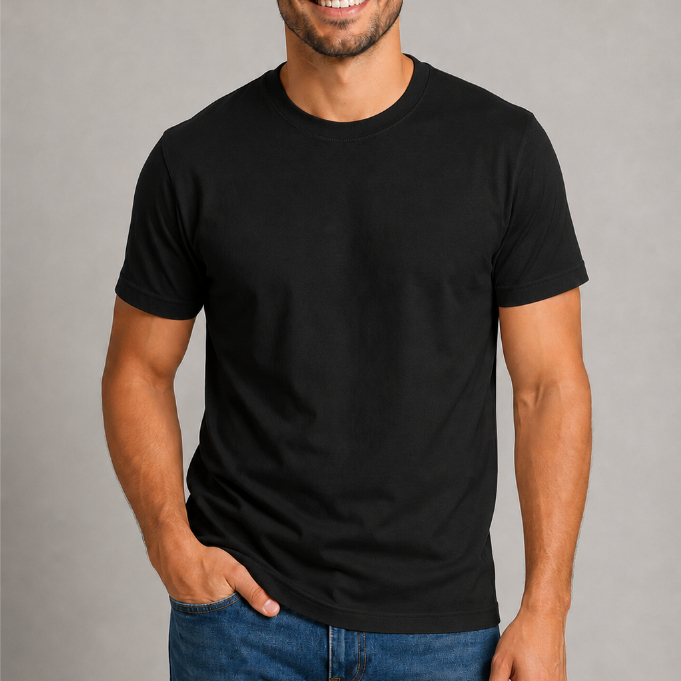 Camiseta Básica Lisa Masculina Branca e Preta 100% Algodão Unissex