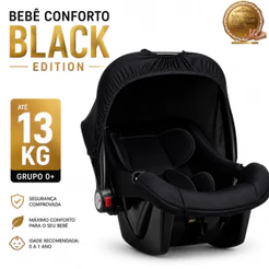 Bebê Conforto para Bebê Recém-Nascido Assento para Carro 0 a 13kg Bebê Maxi Baby Comfort Black Preto