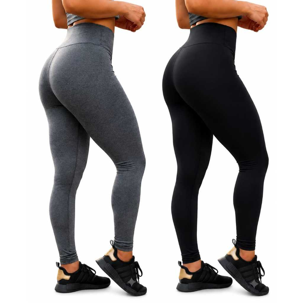 Claça Legging Feminina Esportiva Fitness Cintura Alta Zero Transparencia Costura Reforçada