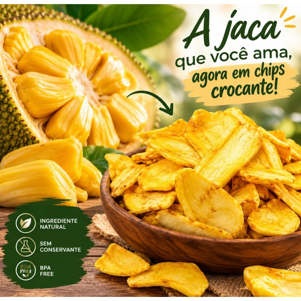 Jaca Chips 100g Crocante Natural P&P FIT · foto 2