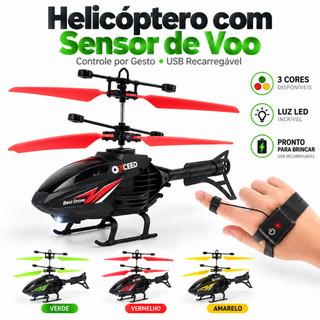 Brinquedo Voador Drone Helicóptero de Controle Remoto Luzes Coloridas Carregamento USB para Adolescentes