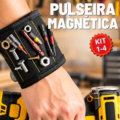 Pulseira Magnética para Ferramentas com Ímãs Super Fortes Ajustável