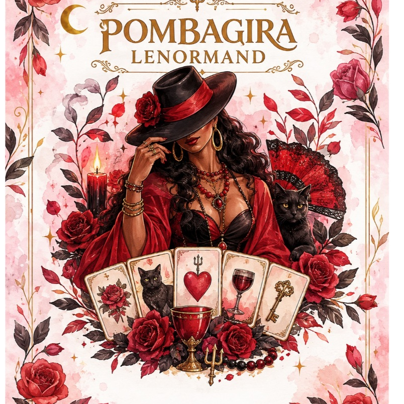 Pombagira Lenormand - 36 cartas - Aproximadamente 9x6 cm