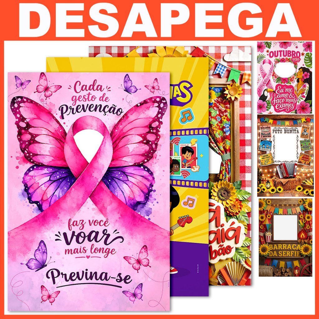 Painel de Festa Retangular Interativo Vazado para Foto Vários Modelos Tecido 1,50x2,20m - Desapega