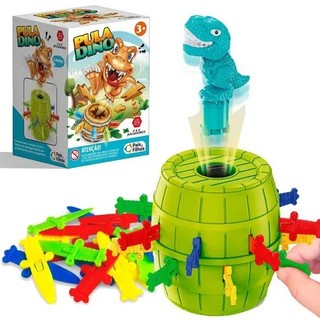 Pula Dino Infantil Barril de Dinossauro Jogo Aventura Divertida Pais & Filhos
