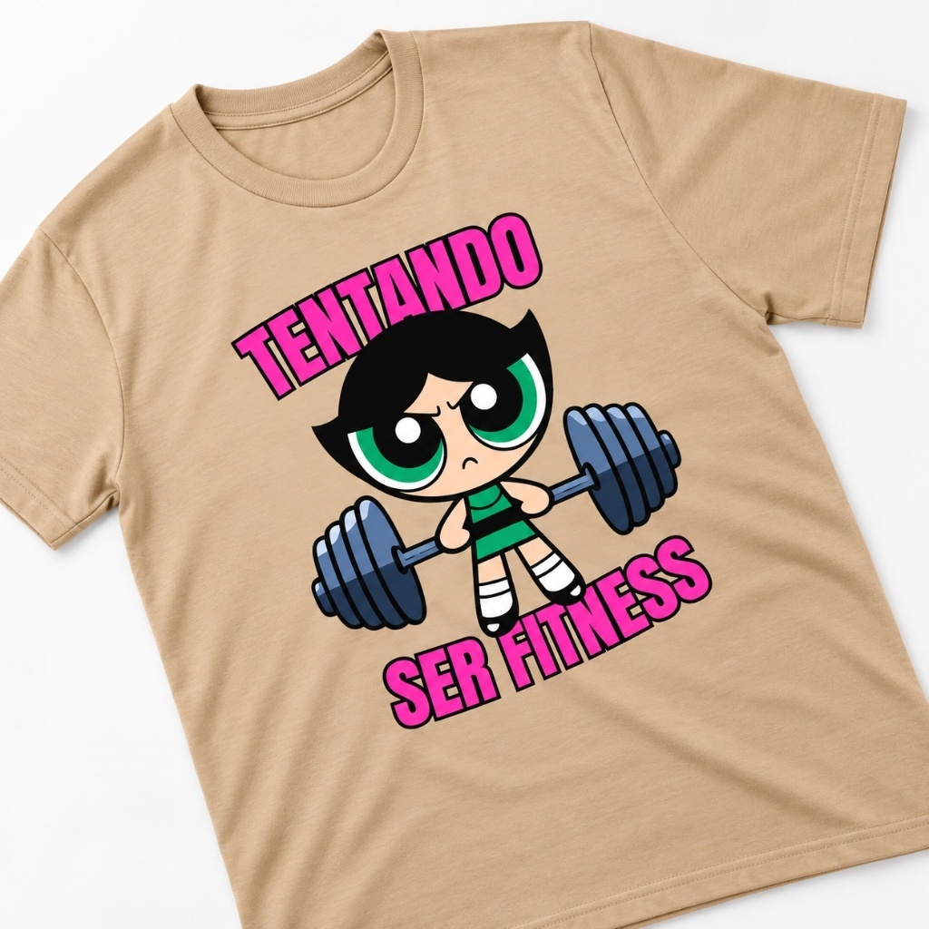 Blusa Feminina Academia Meninas Superpoderosas Estampada Confortável Envio Rápido