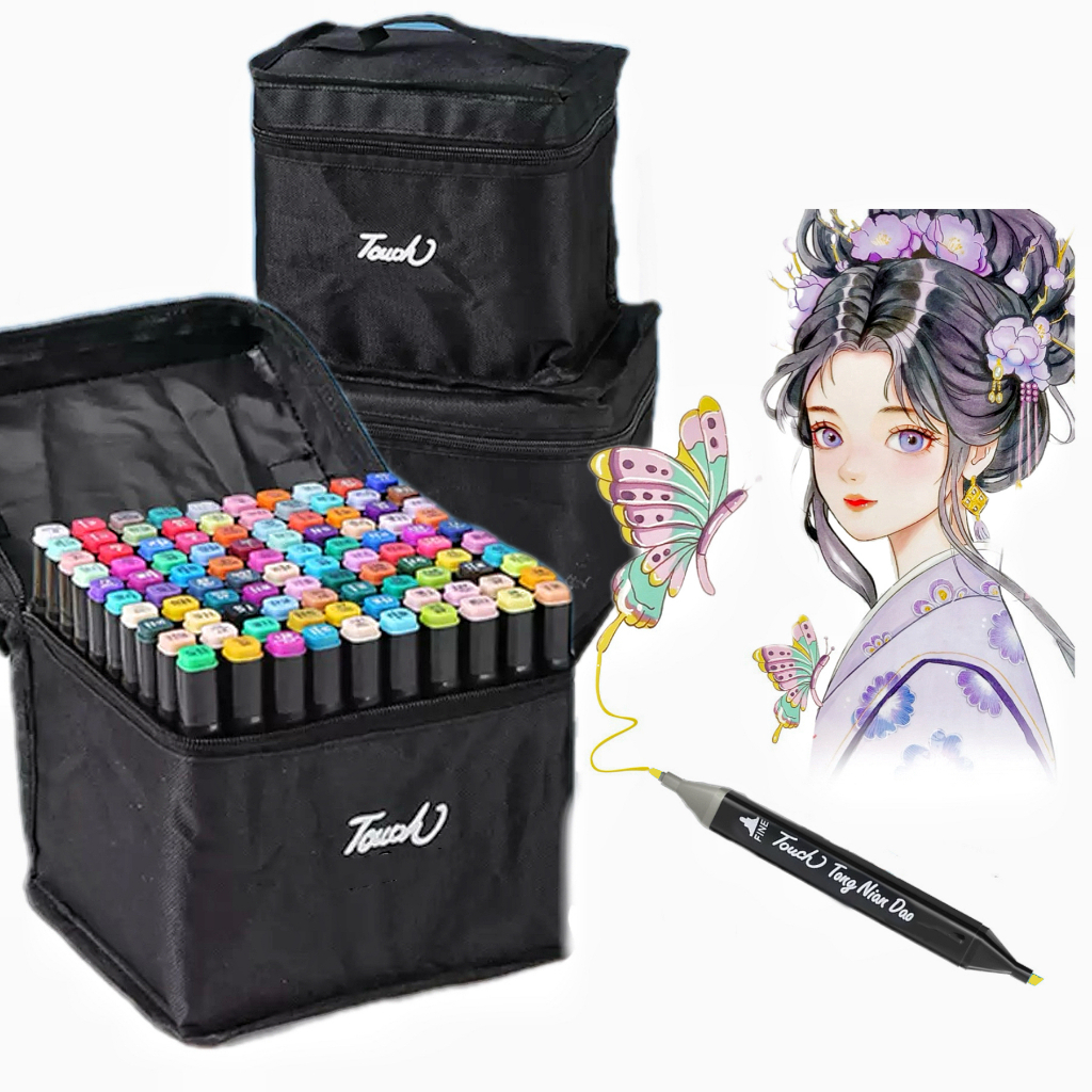 Cores Caneta Marcadora KIT10/24/36 Com Ponta Dupla/Pintura De Arte/Aquarela , Cerâmica E Construção