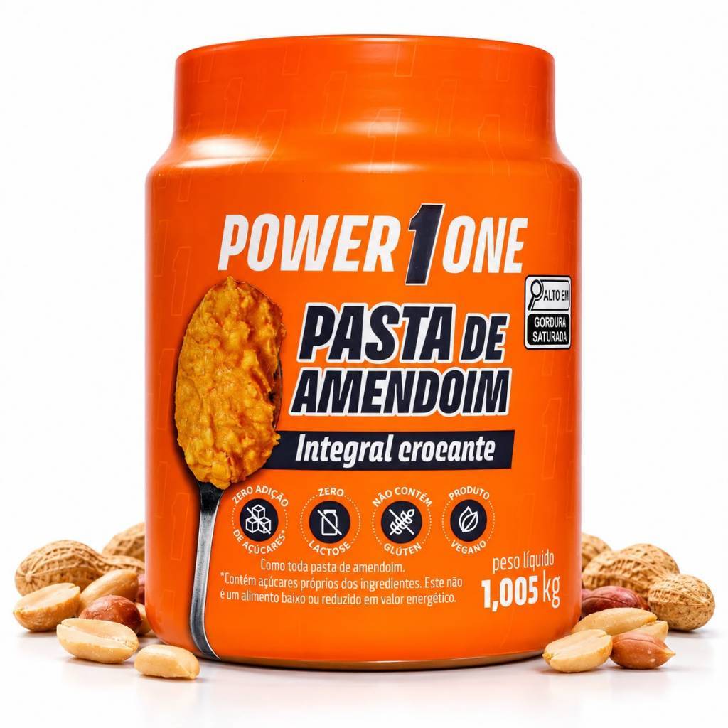 Pasta De Amendoim Crocante Integral 1,005kg Power1One