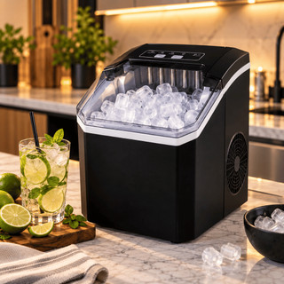Máquina de Gelo 12kg Gelo Rápido Premium Turbo Ice Cubos para Bar Drinks Bebidas Festas Buffet