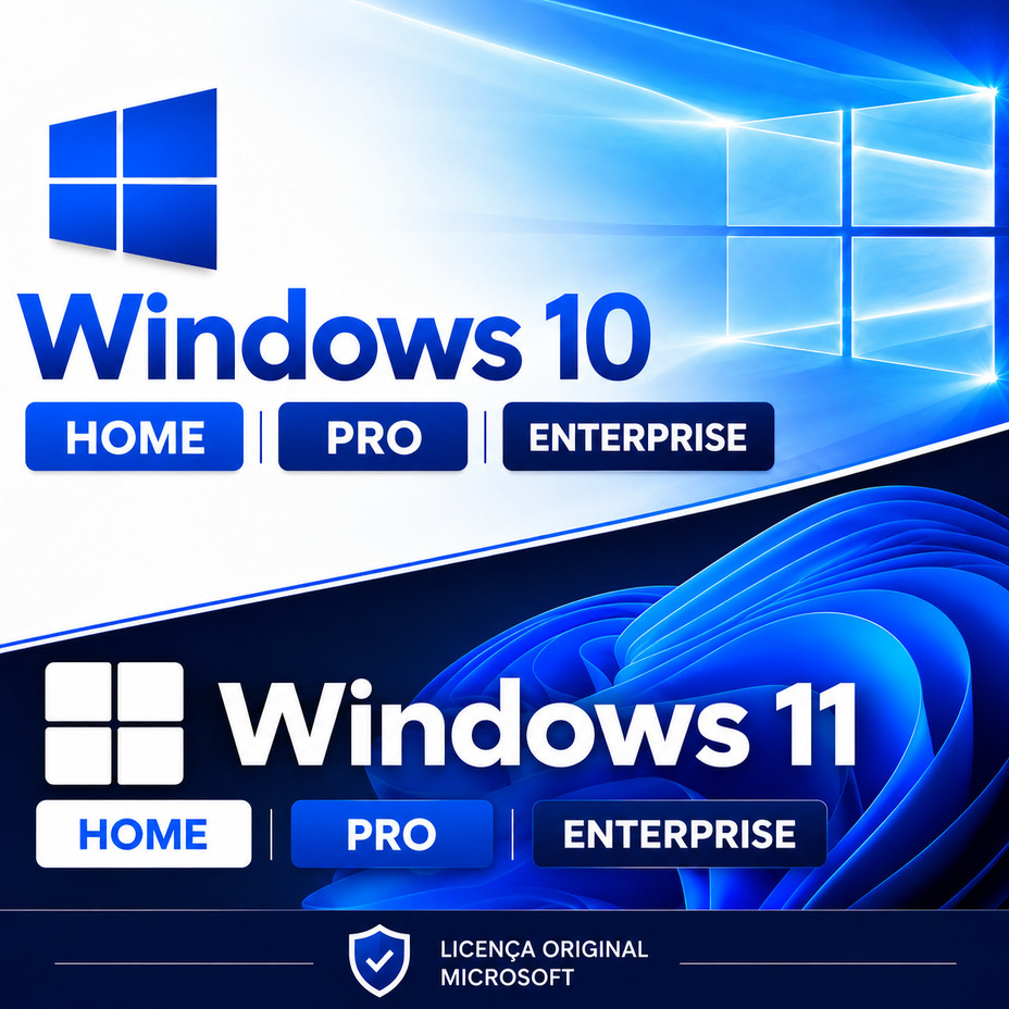 Chave de Ativação Windows 10 Windows 11 Home PRO Enterprise Retail ou OEM - Licença Original com NF