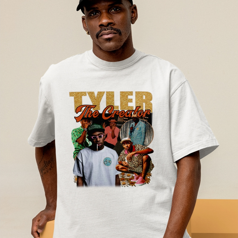 Camiseta Oversized Tyler Estampada Streetwear Moda Urbana Masculina Casual Confortável Estilo Moderno Tendência Unissex