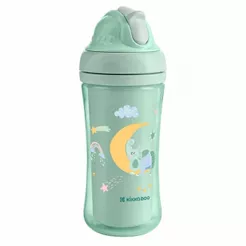 Copo Infantil Com Canudo de Silicone Antivazamento 220ml e Tampa Moony Me Kikkaboo