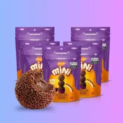 Kit Mini Brigadeiro Zero Açúcar Sem Glúten 60g com 5 Pacotes Chocolate Doce Flormel