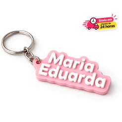 Chaveiro com nome personalizado ESCOLHA SUA COR - Material Grosso e Reforçado - Excelente Qualidade