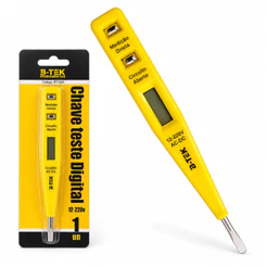 Chave Teste Digital Caneta Detector de Tensão AC/DC 12V a 250V Com Visor