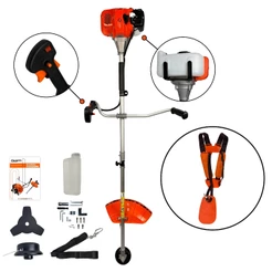 Roçadeira Aparador de Grama a Gasolina com Tubo Bipartido 52cc 2,5HP Profissional Carbon Fak