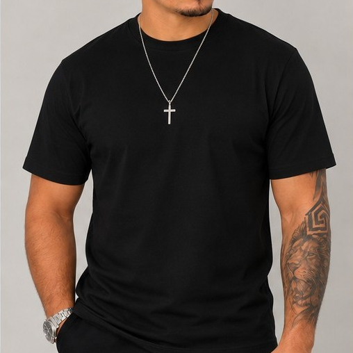 Camiseta Branca de Manga Curta para Homem Estilo Básico e Confortável 100% Algodão Versátil para Ocasiões Casuais