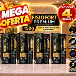 kIT 4 Pomada Fisiofort Premium 150gr Massageadora !