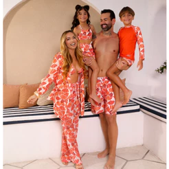 Peças Familia Moda Praia Shorts Alta Qualidade Tactel