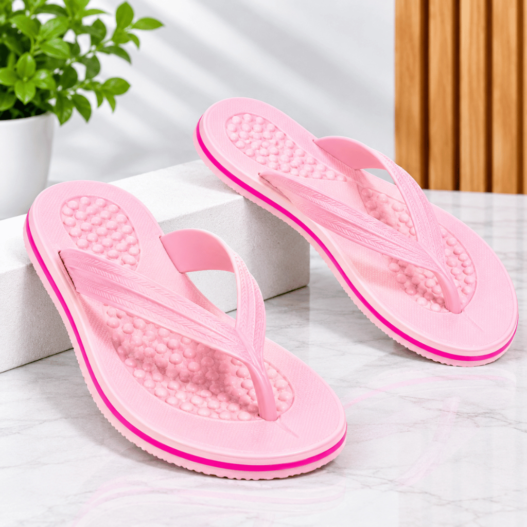 Chinelo Ortopédico Feminino Massageador Confortável Antiderrapante Palmilha Anatômica Uso Diário