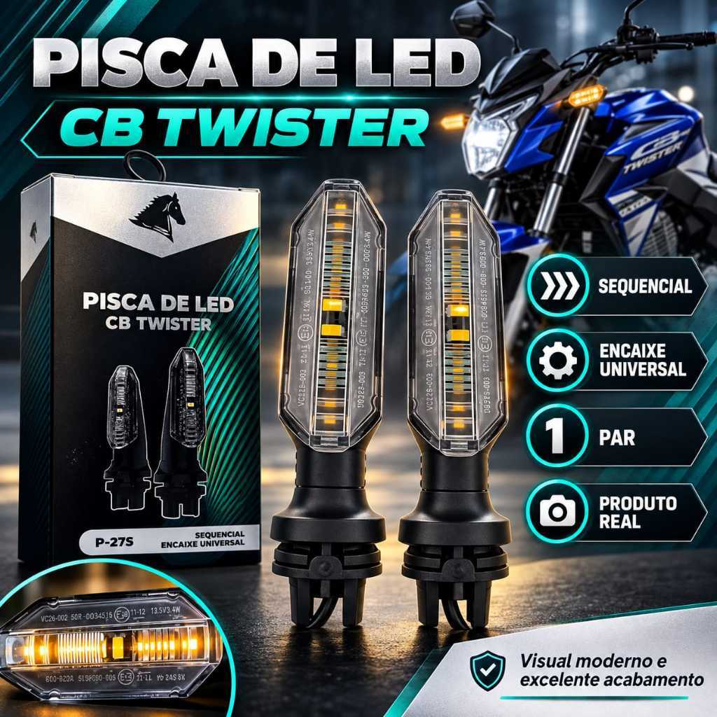 Pisca Led Seta Stallion Sequêncial - Twister 250 Titan/ Fan 160 (PAR)