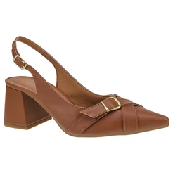 Scarpin Slingback Feminino Sapato Social Confortável com Fivela 18103