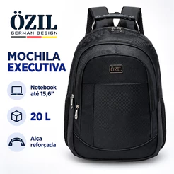 Mochila Masculina Executiva Notebook Alça Cabo Aço Reforçada