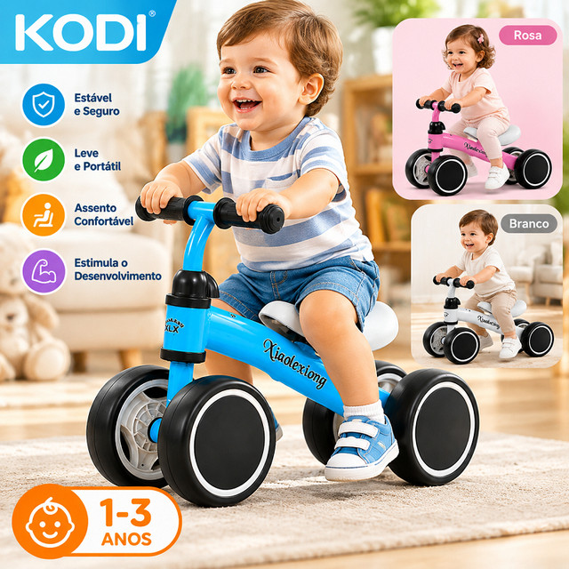 Bicicleta de Equilíbrio Infantil 4 Rodas Zippy Toys – Para Bebês de 1 a 3 Anos, Leve e Segura P14