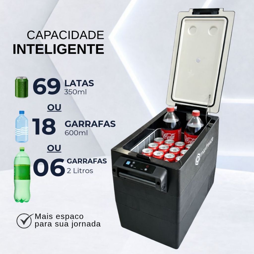 Mini Geladeira Portatil 55 Litros Mini Freezer 12V/24V 110v/220v Caminhão Ônibus Carro Van Camping · foto 2