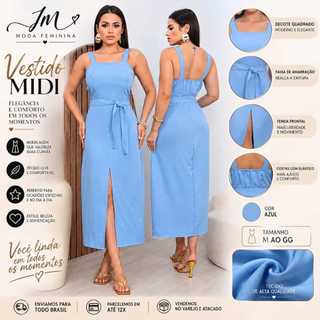Vestido midi Feminino Para mulher elegante para Festa Casamento, Moda Casual Blusa Feminina Vestido Longo