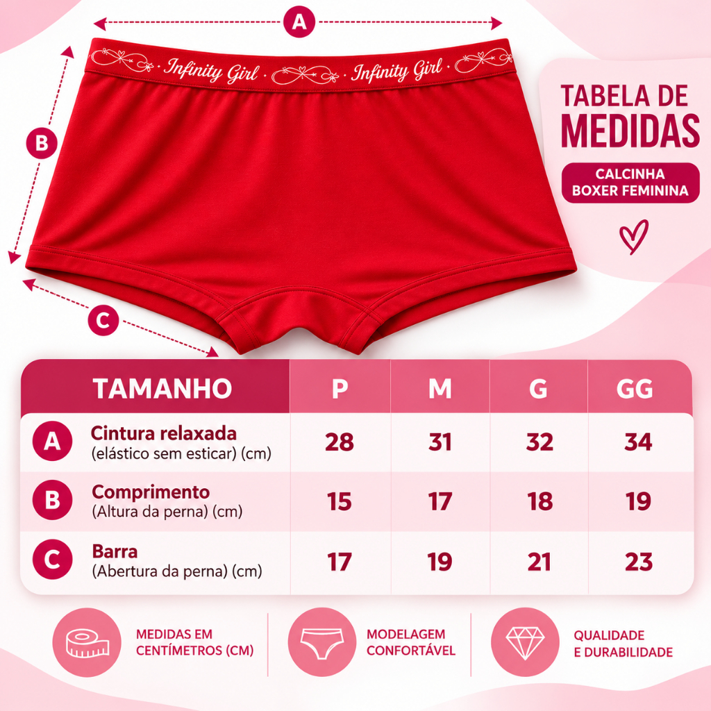 Kit 3 Calcinha Box Boxer Feminina Microfibra Tecido Premium Cueca Forro em Algodão Roupa Intima Conforto e Estilo — imagem 2 de 2