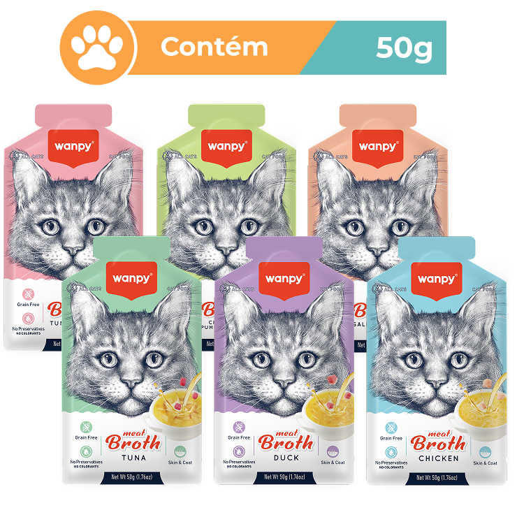 Petisco Wanpy Sopa Frango Gatos 50g