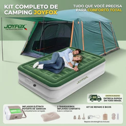 Barraca de Camping Grande com Varanda Impermeável Espaçosa e Respirável com Colchão Inflável