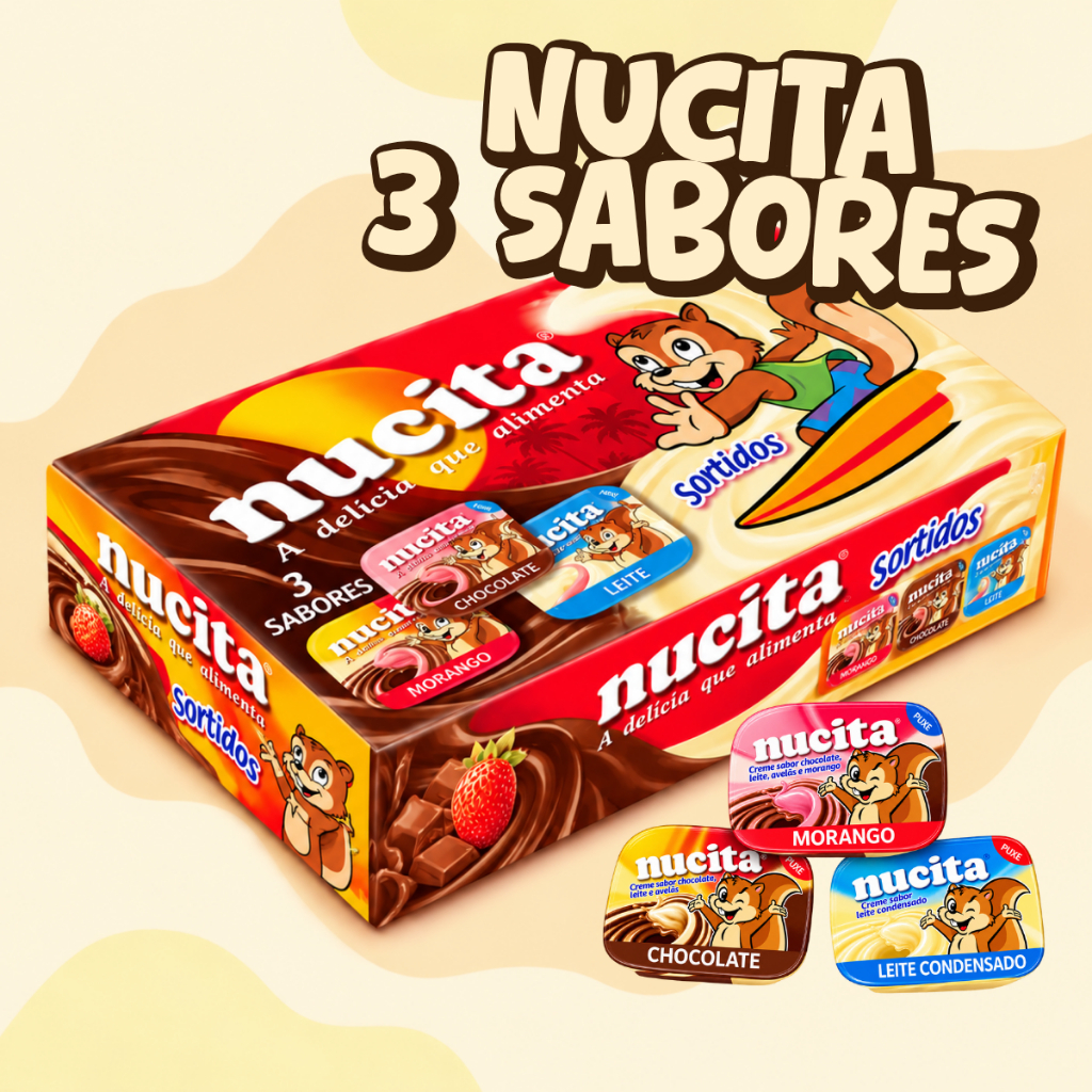 Nucita Sortidos 3 Sabores 10g C/48 Unidades Nucita