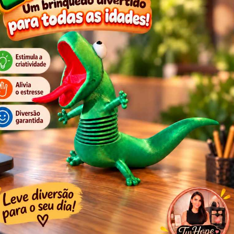 Lagarto Articulado Fidget Toy Impressão 3D Brinquedo Decorativo Anti Stress Colecionável