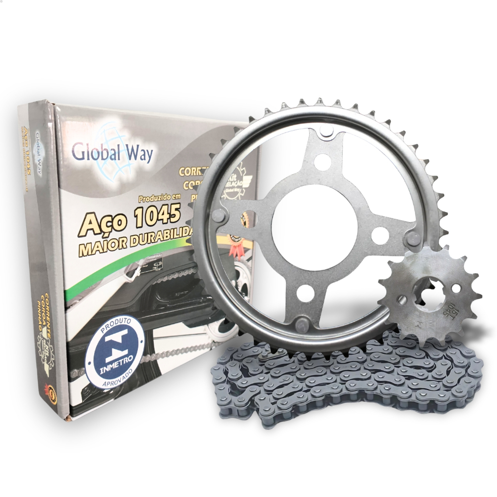 Kit Relação Cg Titan 160 Start Fan Transmissão Aço 1045 Completo em Oferta na Shopee