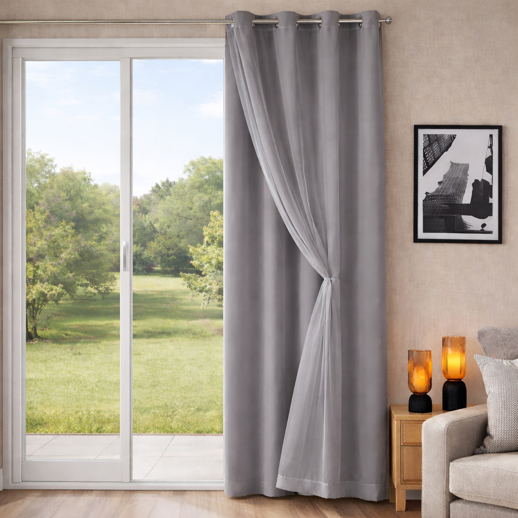 Cortina Blackout PVC com VOIL COLORIDO Corta 100% a luz 1,40x2,30 Porta Blecaute Varias Cores em Oferta na Shopee