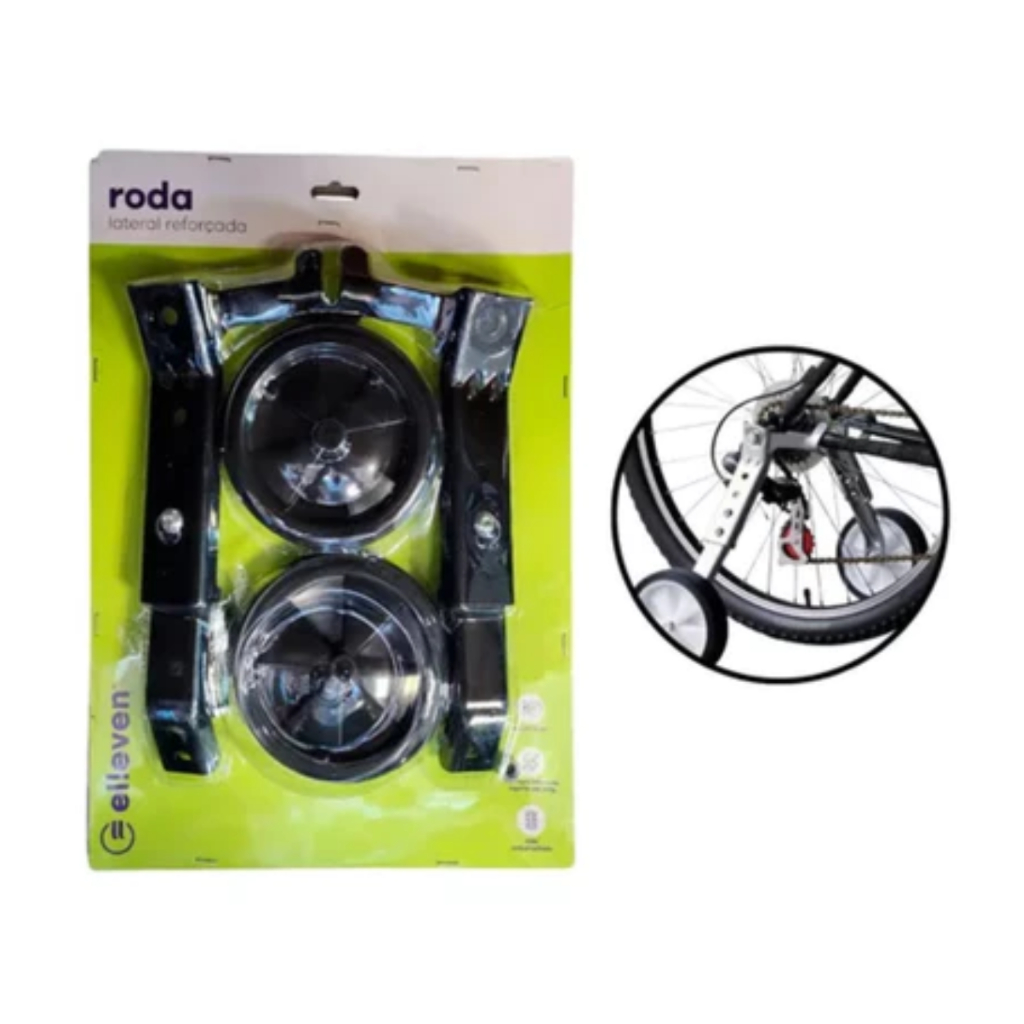 Roda Lateral Bike Aro 20 a 26 Reforçada Elleven Com Marcha Infantil Elleven rodinha bicicleta