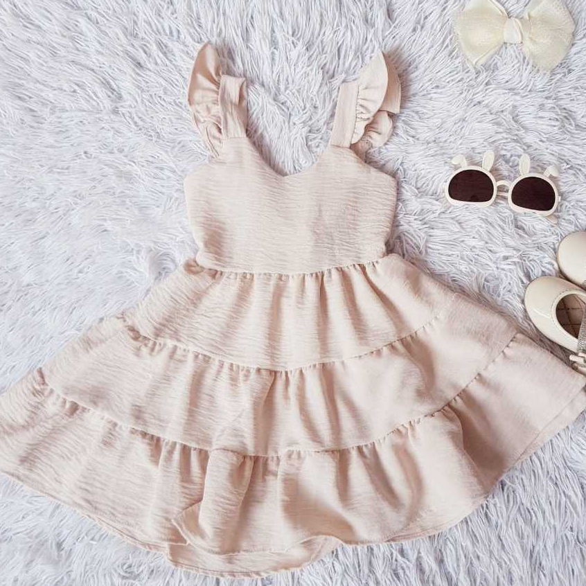 Vestido Menina Infantil Princesa Vermelho de  Infantil Menina Vestidinho Rodado