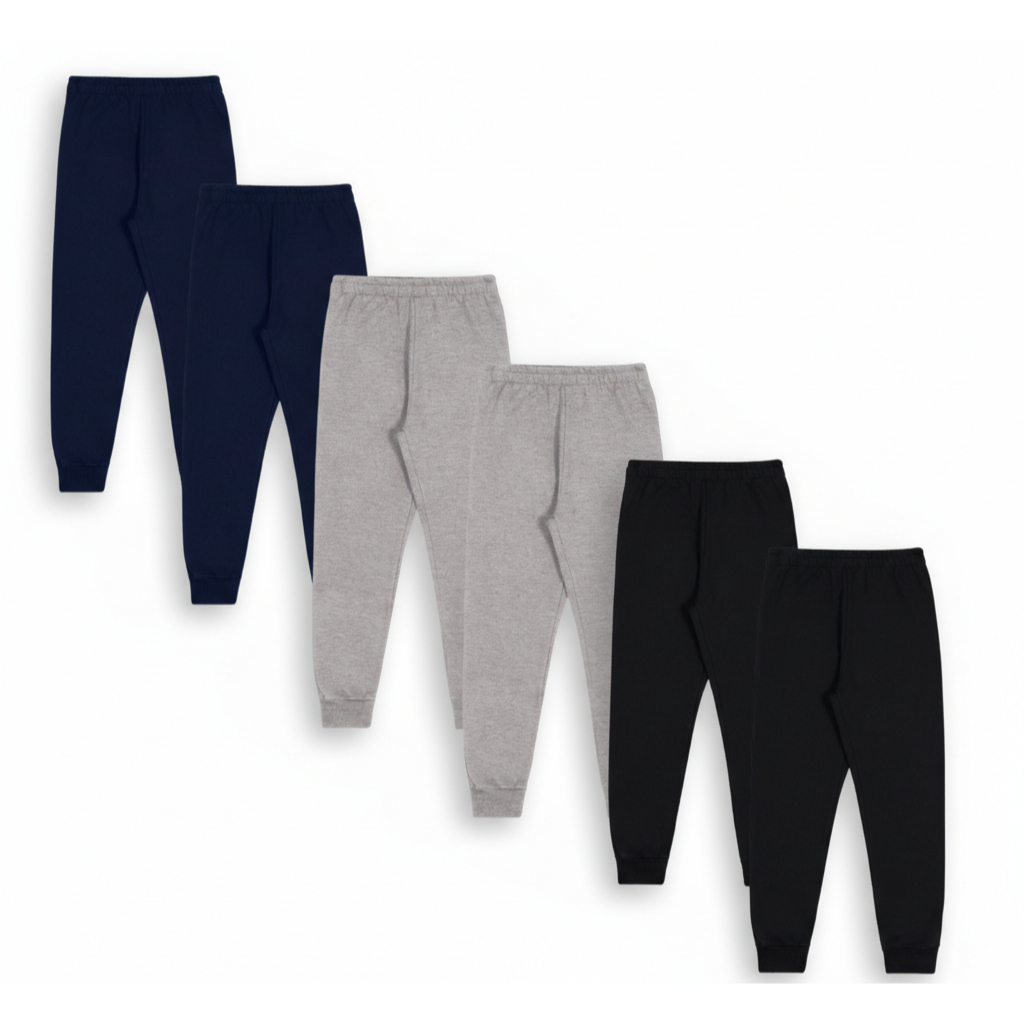 Kit 6 Calças Flaneladas Moletom Infantil Unissex 1 a 16 Anos