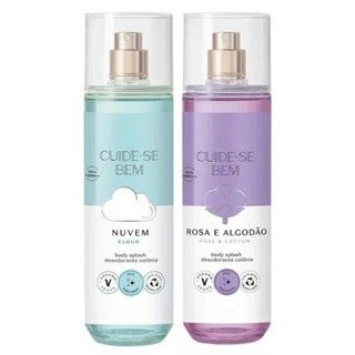 KIT C/2 BODY SPLASH NUVEM E ROSA E ALGODÃO