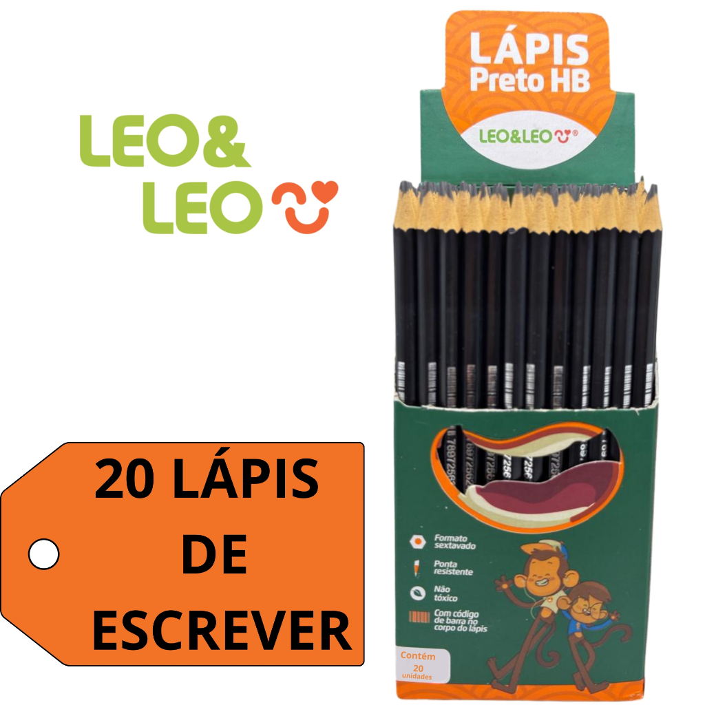 Lapis de Escrever Preto Kit -Material Escolar/Escritório