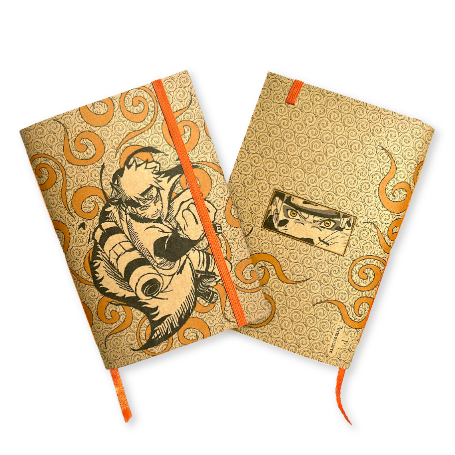 Sketchbook Naruto Uzumaki V3 Anime Naruto Caderno Artesanal A5 Rústico 50 Folhas Brancas 120g