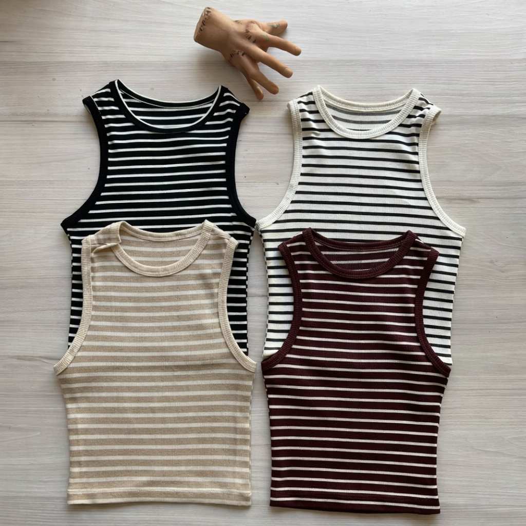 KIT 3 Cropped Feminino Regata Canelada Listrada Regata Feminina Camisetinha Basica Croped Zara Canelado Basico Ribana